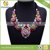 Shourouk Style Alloy Flower Vintage Statement Pendants Necklaces Crystal Jewelry Fashion Choker Necklace thumbnail-1