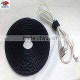 Self-locking Black Wire Bundle Belt Hook and Loop Strap