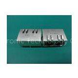 Shieded 2 Port Rj45 Tab-Down , 90 Degree Rj-45 Side Entry With Led thumbnail-1