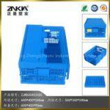 Plastic Folding Mesh Style Crate With Attached Lid thumbnail-2