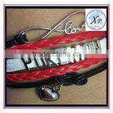 Wholesale Charm Jewelry Pokemon Infinity Love Leather Bracelet thumbnail-3