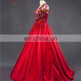 Unique Design High Tulle Neck Ball Gown Beaded Muslim Prom Dress With Cap Sleeve thumbnail-5