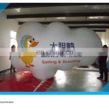 white color cloud shaped balloons with double logo side