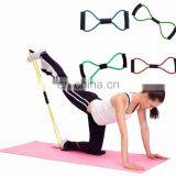 Gym Club Use Fitness Yoga 8 Shape Latex Digital Resistance Band Tube thumbnail-1