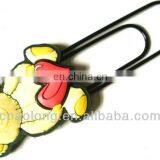 Lovely Cartoon Bear Embossed Customized Hadmade Logo Soft Pvc Cartoon Chactertic Book Clip,bookmark,rubber Book Marks for Books