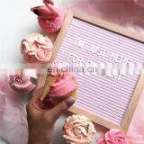 DIY Factory Wooden Display Changeable Hexagonal Custom Size Oak Gray Felt Letter Boards thumbnail-4