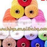 Wholesale Colorful Wall decorative DIY Handmade 4mm Braided rope cotton macrame cord twisted cord