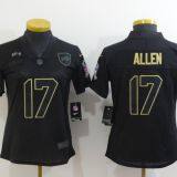 Buffalo Bills #17 Allen Women Black Jersey thumbnail-1