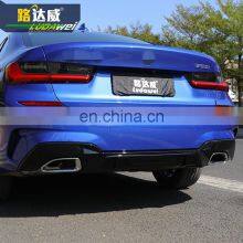 Gloss Black 2 PCS Rear Diffuser For BMW 3 Series G20 M Sport Rear Bumper Lip 2019+ thumbnail-4