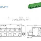 Termin Block Pitch 7.62mm Single Level Female Plug In Terminal Block Connector 300V 18A , 2P - 12P thumbnail-2