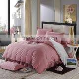100% Cotton Solid Color Pink Full Size Hotel Bed Cover Manufacturer in China thumbnail-1