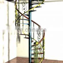 Hot Selling Good Quality Custom Arc Stair Curved Stainless Steel Spiral Staircase With Iron Railing Designs thumbnail-2