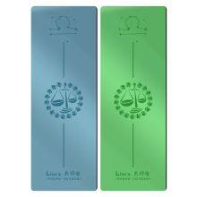 Professional Eco-friendly Customized Natural Rubber PU Leather Black Yoga Mat thumbnail-2