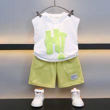 Waffle Children's Short Sleeved Set for Casual Summer Wear for Boys and Girls thumbnail-3