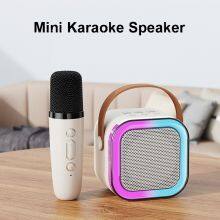 Promotion Wholesale Active Sound Bar Bocinas Bluetooth LED Colorful Rechargeable Disco Karaoke Speaker With Wireless Microphone thumbnail-4