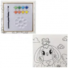 20*20cm Mini Canvas DIY Painting Printed Drawing Cartoon Canvas Board for Kids thumbnail-3