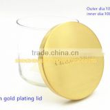 101mm brush gold plating candle lids