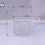 10oz Frosted Glass Beer Mug With Handle thumbnail-2