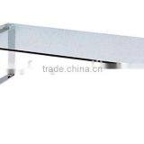 simple design glass top with stainless steel coffee tables(CF-3007-1)