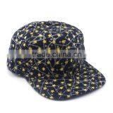 High Quality Star and Stripe Printed 6 Panels Adjustable Flat Snapback Caps thumbnail-6