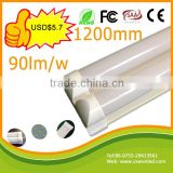 1200mm Integrated t8 tubes wholly plastic smd2835 100-265V 90lm/w 30w 4ft led double tube fluorescent lamp