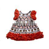 Best price autumn thanksgiving day turkey outfits baby dress girls cotton dress                        
                                                Quality Choice