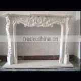 Pure white marble fireplace stone decoration