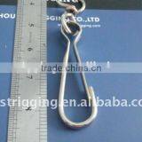 Steel Znic Plated Smplex Hook Spring With Chain Swivel Ring 4293W 25MM-120MM In Rigging Manufacturer thumbnail-3