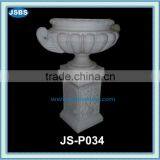 Carved Marble Planter With Handle thumbnail-1
