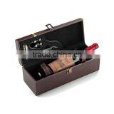 Custom Logo Printed Vintage Leather Single Wine Gift Box thumbnail-2