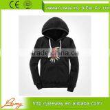 Fashion Fleece High Quality Yellow Printed Black Pullover Hoody