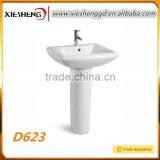 Hot Sale Bathroom Ceramic Washing Bowl Cheap Floor Standing Pedestal Washing Basins thumbnail-1