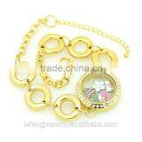 Fashionable Jewelry Cheap Price Stainless Steel Gold Plated Locket Bracelet thumbnail-4
