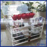 High Quality Customized Acrylic Makeup Organizer With Drawers / Wholesale Perspex Plexiglass Makeup Display Stand thumbnail-5