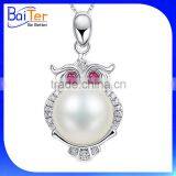 Mens Steel Titanium Vintage Owl Pendant Wholesale thumbnail-4