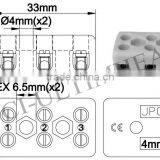 Type BV 4 Mm2 Glazed Ceramic Connection Blocks. Nickel Plated Connectors. thumbnail-3