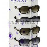 Customize POP Corrugated Cardboard Supermarket Floor Display Rack For Sunglasses