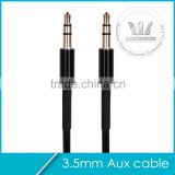Premium Gold Plated 3.5MM Stereo AUX Cable with Metal Spring Prevents Breaks