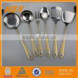 New Design Stainless Steel Kitchen Utensils With Gold Plated