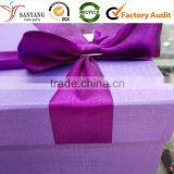 Craft Lid Paperboard Gift Box With Satin Ribbon and Bow Knot thumbnail-3