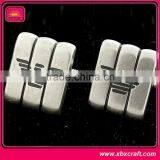 Polished and Ornament Silver Plated Cufflinks thumbnail-5