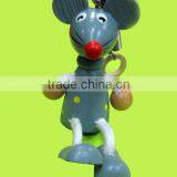 New Unique Kids Wood Handmade Mouse Toy Doll thumbnail-1