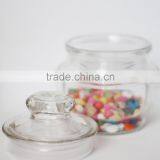 Glass Storage Jar With Stainless Steel Lid Strong Bottle Machine Made and Glass Lid thumbnail-3