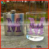 Super Cool Custom Made With Logo Design Flask With Shot Glass Set