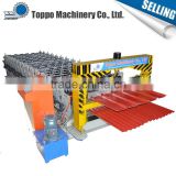 Heibei building material metal roof tile double sheet roll forming machinery
