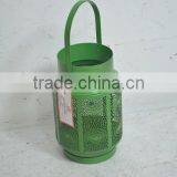 Decorative Rond Iron Lantern With Handle, Round