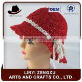 Straw Bucket Shape Straw Boater Sun Cap Hat