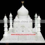 White Stone Handmade Taj Mahal Gift - Art & Craft Gift - Religious Gift - Eid Gift thumbnail-1