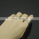 Trendy Hollow Rhodium Plated Finger Ring Set thumbnail-2