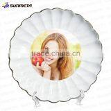 High Quality 8" White Sublimation Plates With Gold Rim Blank Plate Ceramic Plate thumbnail-1